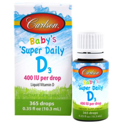 Children's Super Daily D3 Liquid Vitamin D3 400 IU (0.35 Fluid Ounces) 