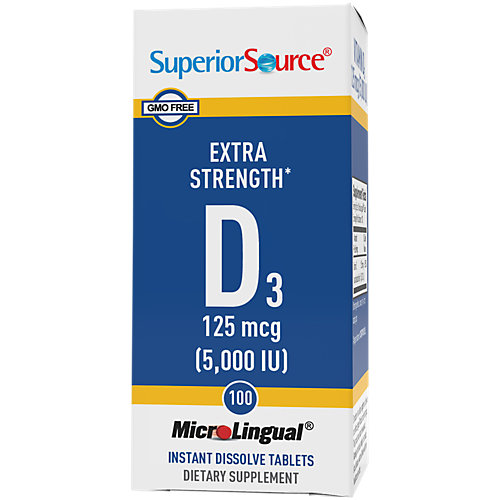 Extra Strength Vitamin D3 5,000 IU (100 Dissolving Tablets) 