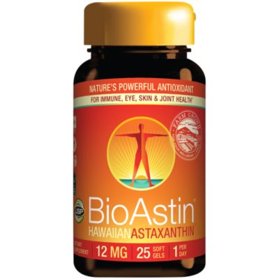 BioAstin Hawaiian Astaxanthin Antioxidant 12 MG (25 Gel Capsules) 