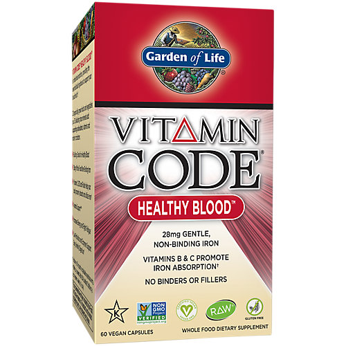 Vitamin Code Iron for Healthy Blood 28 MG (60 Vegan Capsules) 