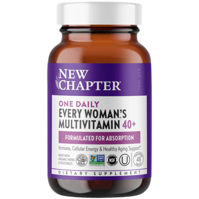 Organic Multivitamin for Every Women 40+ WholeFood Complex Once Daily (48 Tablets) 