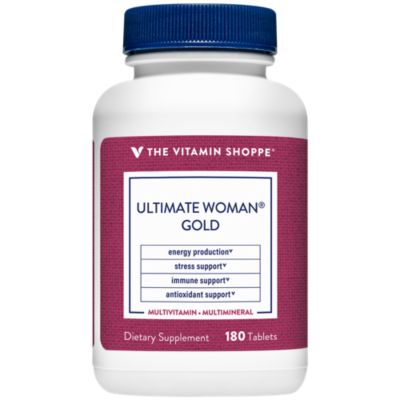 Ultimate Woman Gold Multivitamin With Iron, B Vitamins Vitamin D3 and More To Support Energy Production, Bone Immune Health Gluten Free Multimineral (180 Tablet 