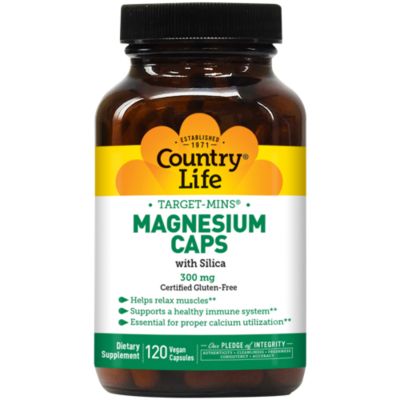 Magnesium with Silica 300 MG (120 Vegetarian Capsules) 