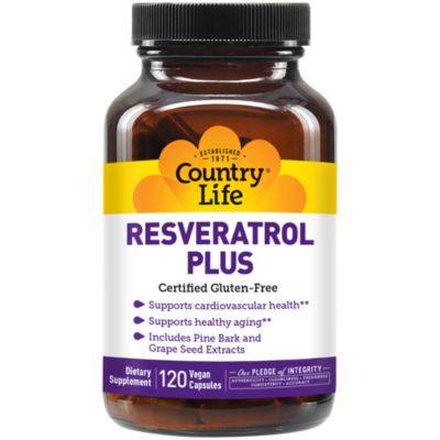 Resveratrol Plus Supports Cardiovascular Health Healthy Aging (120 Vegetarian Capsules) 