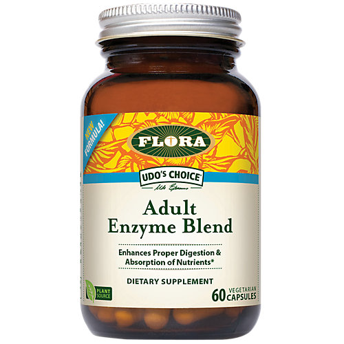 Udo's Choice Adult Enzyme Blend for Digestion (60 Vegetarian Capsules) 