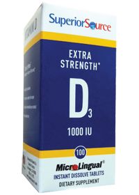 Extra Strength Vitamin D3 1,000 IU (100 Dissolving Tablets) 