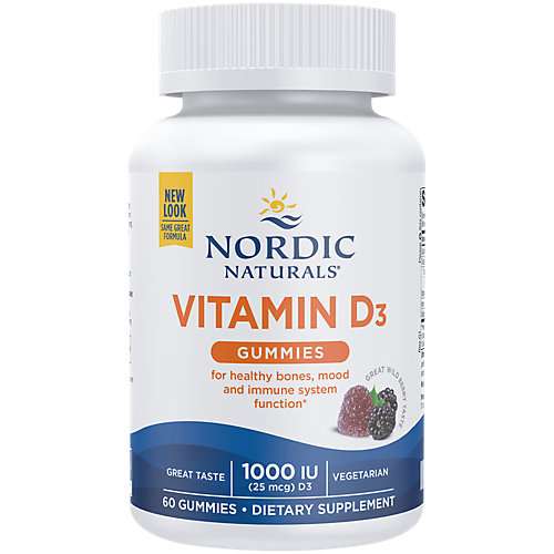 Vitamin D3 Gummies Healthy Bones, Mood Immune System Function 1,000 IU Wild Berry (60 Gummies) 