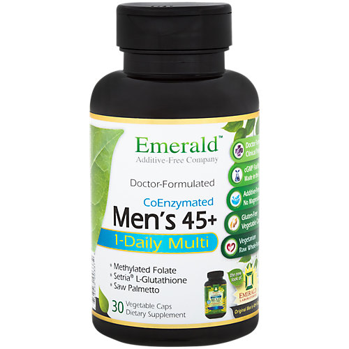 Men's 45+ Multivitamin with Folate, LGlutathione Saw Palmetto (90 Vegetarian Capsules) 