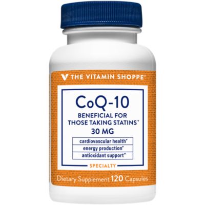 CoQ10 30mg Beneficial for Those Taking Statins – Supports Heart Cellular Health and Healthy Energy Production, Essential Antioxidant – Once Daily (120 Capsules) 