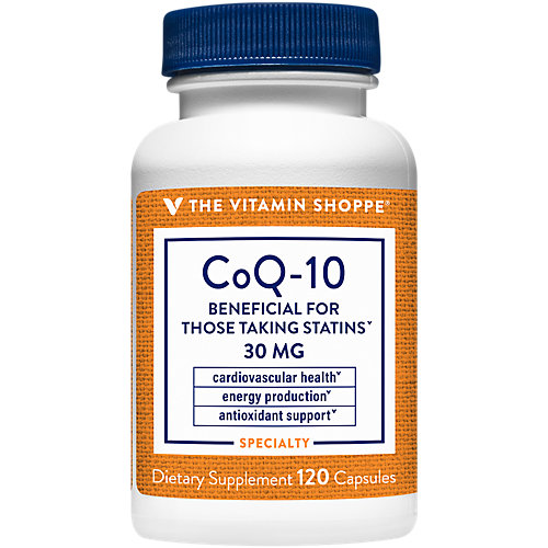 CoQ10 30mg Beneficial for Those Taking Statins – Supports Heart Cellular Health and Healthy Energy Production, Essential Antioxidant – Once Daily (120 Capsules) 