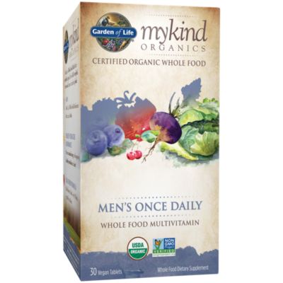 mykind Organics Whole Food Multivitamin for Men Once Daily (30 Vegan Tablets) 