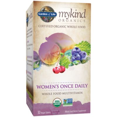 mykind Organics Whole Food Multivitamin for Women (30 Vegan Tablets) 