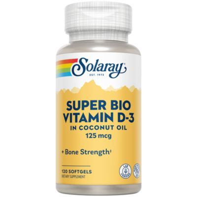 Super Bio Vitamin D3 5,000 IU in Coconut Oil (120 Softgels) 