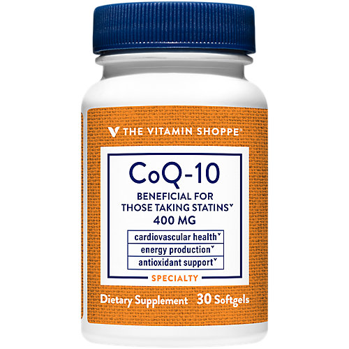 The Vitamin Shoppe CoQ10 400mg Beneficial for Those Taking Statins – Supports Heart Cellular Health and Healthy Energy Production, Essential Antioxidant – Once 