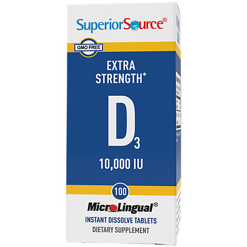 Extra Strength Vitamin D3 10,000 IU (100 Dissolving Tablets) 
