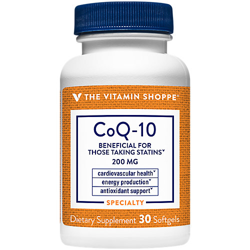 The Vitamin Shoppe CoQ10 200mg Beneficial for Those Taking Statins – Supports Heart Cellular Health and Healthy Energy Production, Essential Antioxidant – Once 
