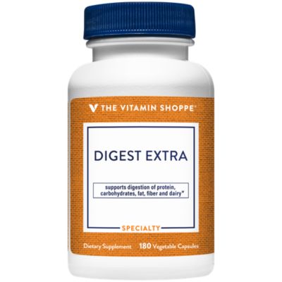 Digest Extra Digestive Enzymes for Fats, Carbohydrates and Protein Including a Digestive Aid for Gluten and Dairy Supports Nutrient Absorption (180 Vegetable Ca 