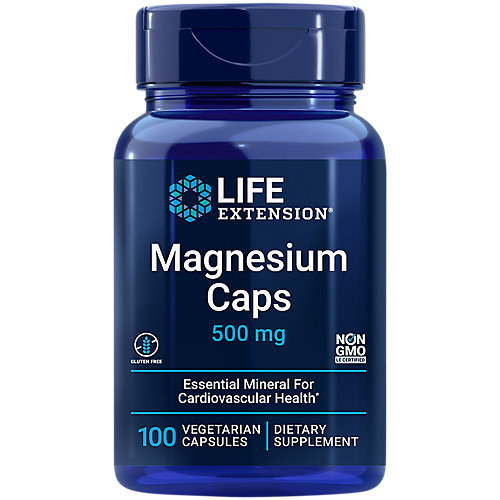 Magnesium Caps 500 MG (100 Vegetarian Capsules) 