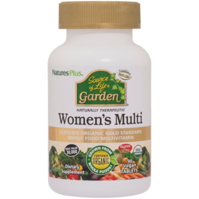 Source of Life Garden Organic Whole Food Multivitamin for Women (90 Vegan Tablets) 