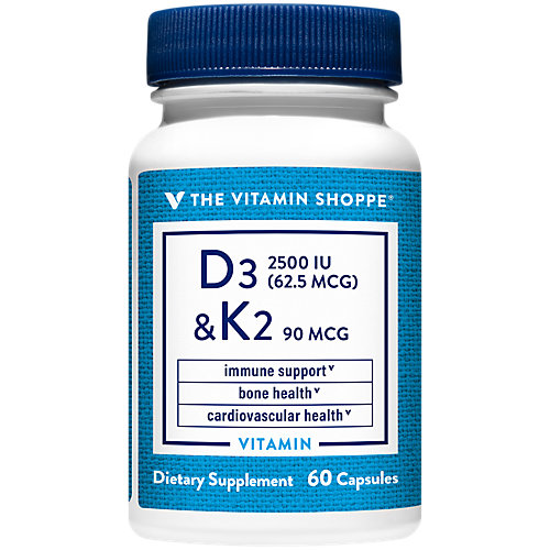 Vitamin D3 K2 2,500 IU (60 Capsules) by The Vitamin Shoppe 