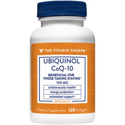 The Vitamin Shoppe Ubiquinol CoQ10 100mg Beneficial for Those Taking Statins – Supports Heart Cellular Health and Healthy Energy Production, Essential Antioxida 