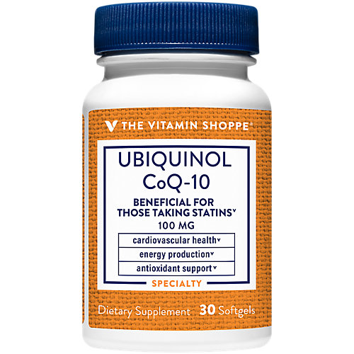 The Vitamin Shoppe Ubiquinol CoQ10 100mg Beneficial for Those Taking Statins – Supports Heart Cellular Health and Healthy Energy Production, Essential Antioxida 