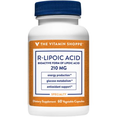 The Vitamin Shoppe RLipoic Acid 210MG, Antioxidant Supplement that Supports Energy Product and Glucose Metabolism, Supports Blood Sugar Already within the Norma 