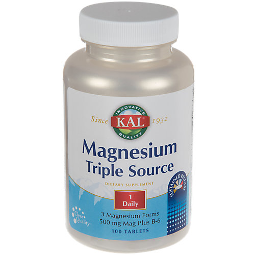 Magnesium Triple Source with Vitamin B6 500 MG (100 Tablets) 