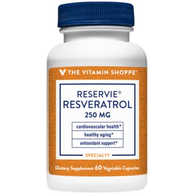 The Vitamin Shoppe Reservie™ Trans Resveratrol 250MG, Antioxidant that Supports Healthy Aging, Cellular and Cardiovascular Health (60 Veggie Caps) 