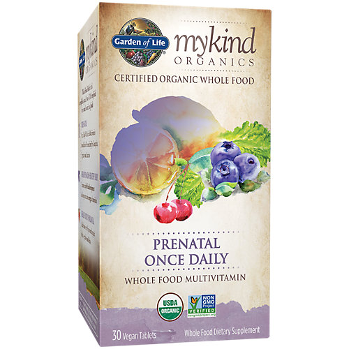 mykind Organics Whole Food Prenatal Multivitamin Once Daily (30 Vegan Tablets) 