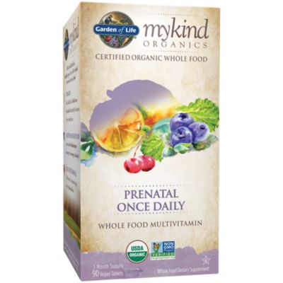 mykind Organics Whole Food Prenatal Multivitamin Once Daily (90 Vegan Tablets) 