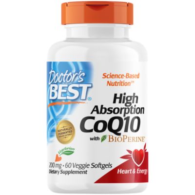 High Absorption CoQ10 with BioPerine Vegan 200 MG (60 Vegetarian Capsules) 