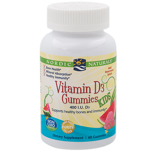 Vitamin D3 Gummies for Kid's Supports Healthy Bones Immunity Watermelon (60 Gummies) 