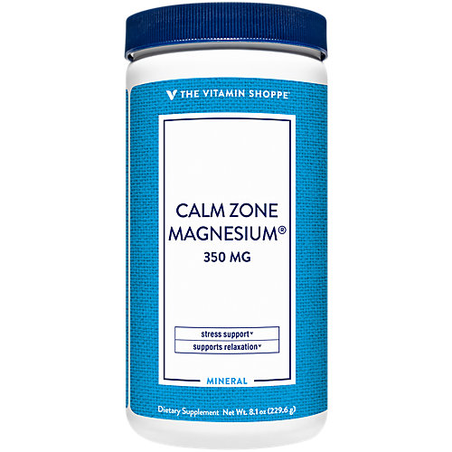 The Vitamin Shoppe Calm Zone Magnesium Mineral Powder, 325mg Unflavored, Relaxation Drink for Muscles, Digestive Bone Support – Natural Flavor for Calm Regulari 