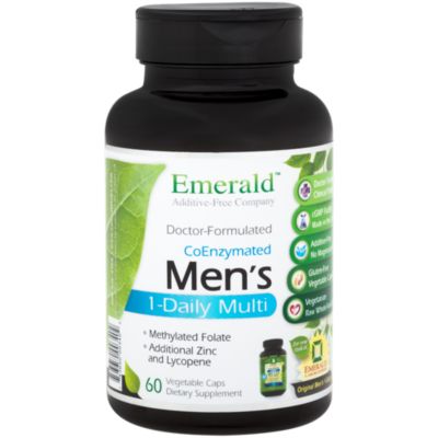 CoEnzymated Men's Daily Multivitamin with Folate, Zinc Lycopene (60 Vegetarian Capsules) 