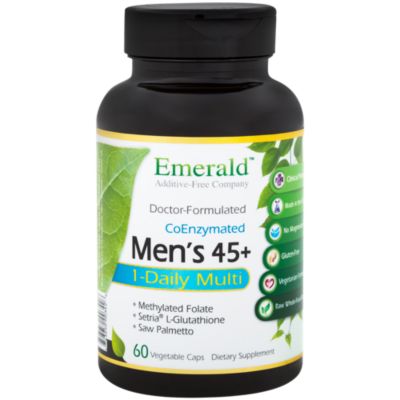 CoEnzymated Men's 45+ Daily Multivitamin with Folate Saw Palmetto (60 Vegetarian Capsules) 