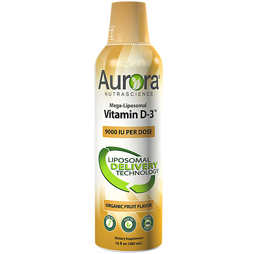 Aurora MegaLiposomal Vitamin D3 9,000 IU Fruit (16 Fluid Ounces) 