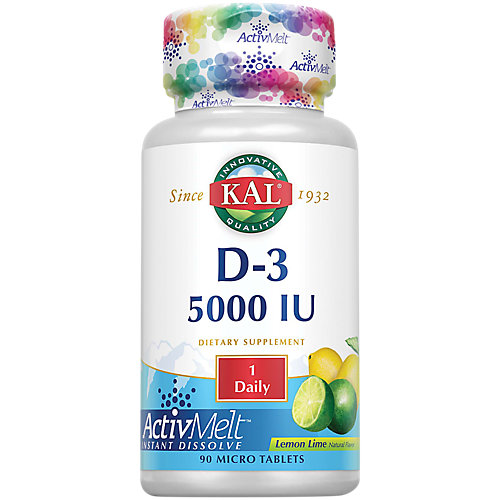 Ultra Vitamin D3 Instant Dissolve Natural Lemon Lime Flavor 5,000 IU (90 Micro Tablets) 