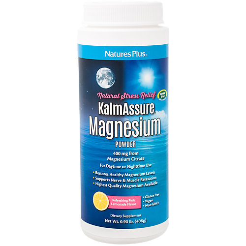 Kalm Assure Magnesium Powder Natural Stress Relief 400 MG Pink Lemonade (60 Servings) 