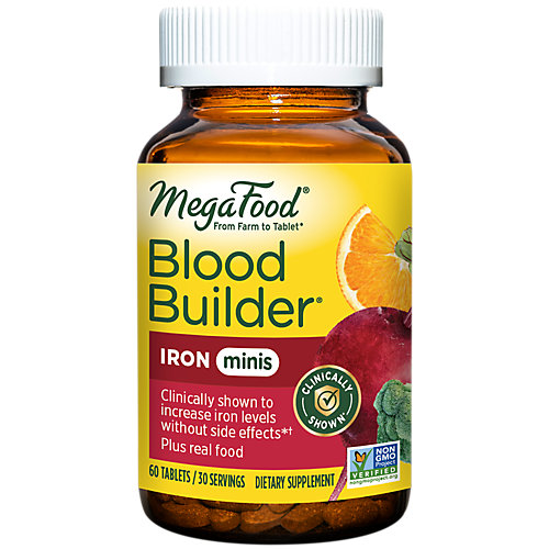 Blood Builder Minis with Whole Food Iron Organic Beet Root (60 Tablets) 