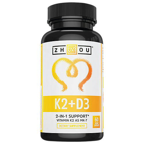 Vitamin K2 (as MK7) Vitamin D3 2in1 Support (60 Vegetarian Capsules) 