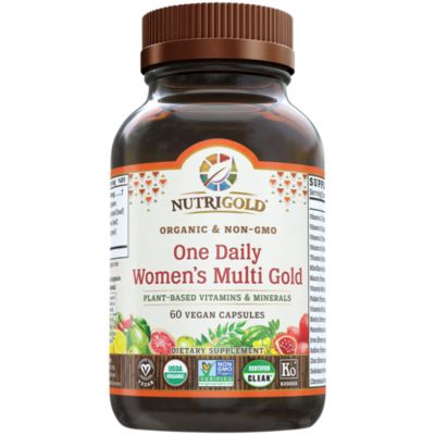 Organic One Daily Multivitamin Gold for Women PlantBased Whole Food (60 Capsules) 