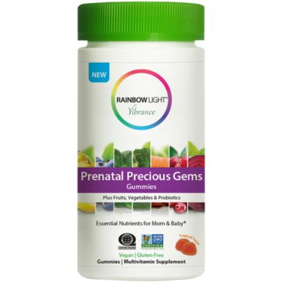 Prenatal Precious Gems Gummy Multivitamin Essential Nutrients for Mom Baby Tropical Twist (120 Gummies) 