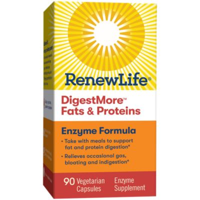 DigestMore Fats Proteins Enzyme Formula (90 Vegetarian Capsules) 