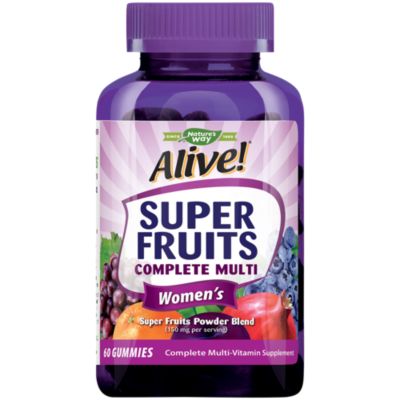Alive Complete Gummy Multivitamin for Women Super Fruits Powder Blend (60 Gummies) 