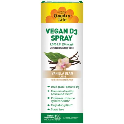 Vegan Vitamin D3 Spray 2,000 IU Vanilla Bean (0.81 Fluid Ounces) 