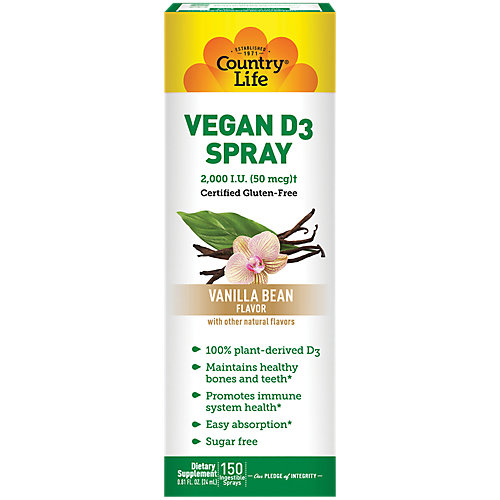 Vegan Vitamin D3 Spray 2,000 IU Vanilla Bean (0.81 Fluid Ounces) 