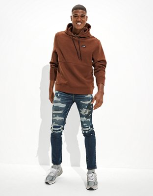 Brown american cheap eagle hoodie