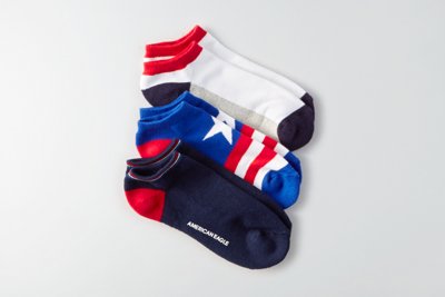 AEO Low Cut Americana Socks 3-Pack - Buy One Get One 50% Off