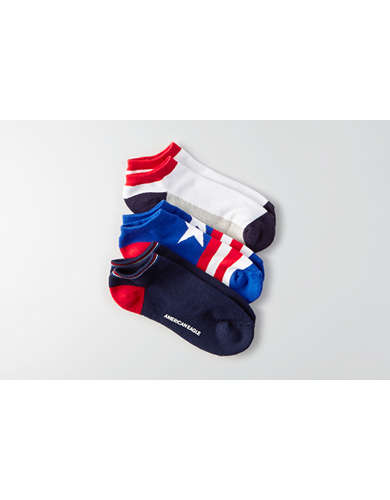 AEO Low Cut Americana Socks 3-Pack - Buy One Get One 50% Off